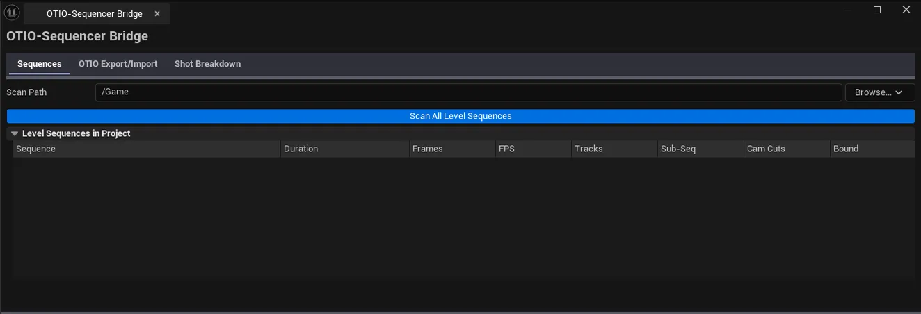Bridge open on Sequences tab with project sequences listed, summary stats per sequence visible.
