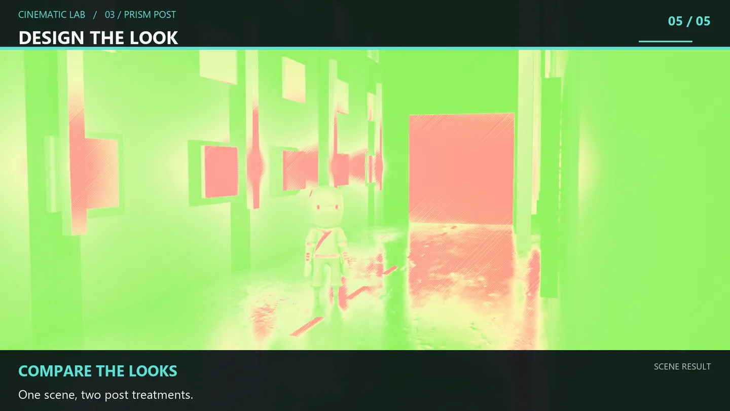 The same scene under a second post treatment.