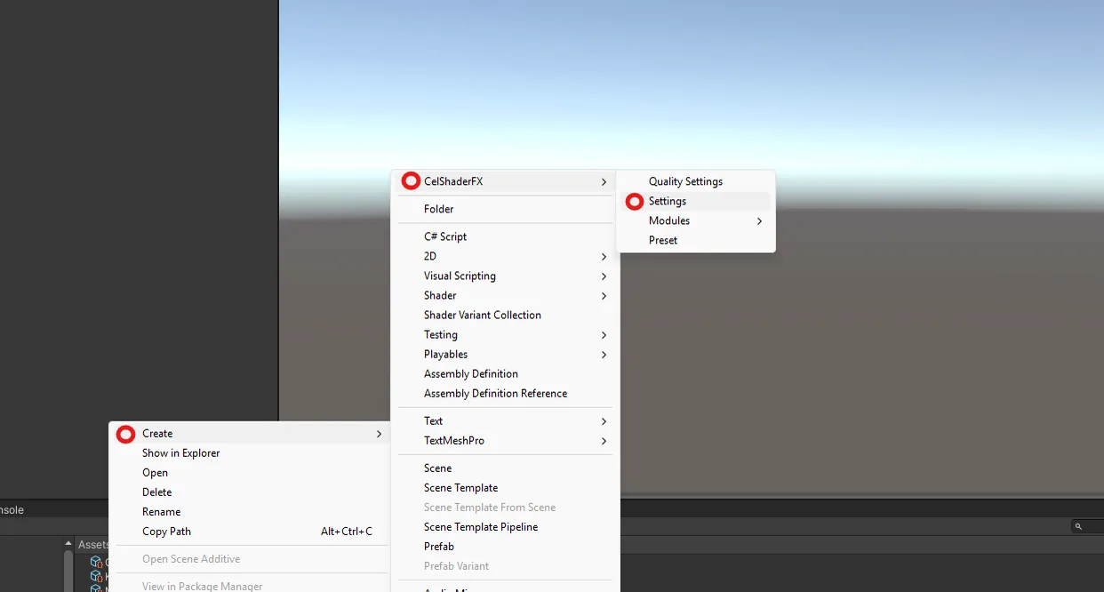 Create Settings