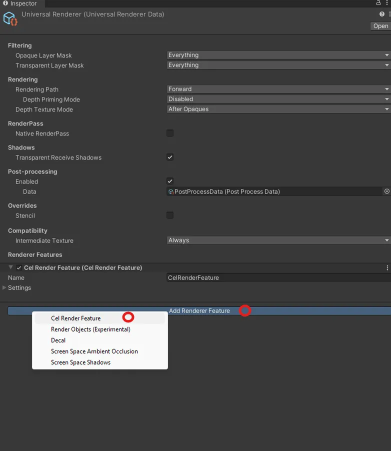 Add Renderer Feature