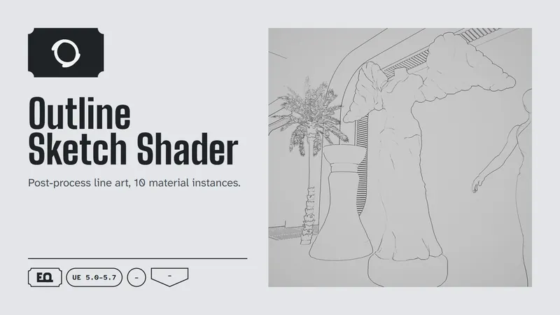 Outline Sketch Shader: Fab cover
