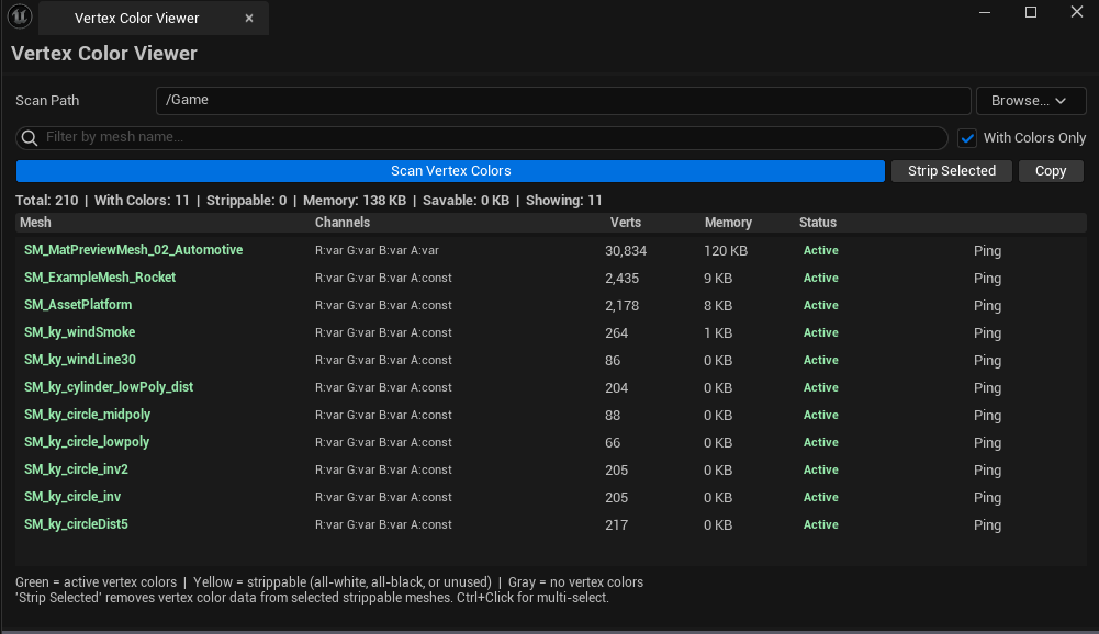 Screenshot 03 — Annotated panel — Full panel with each numbered region called out (path, filter, buttons, summary, list).